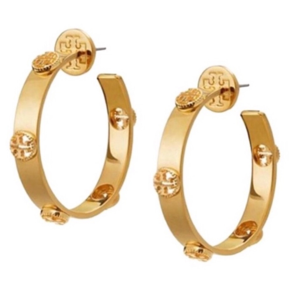 Tory Burch millgrain hoop earrings